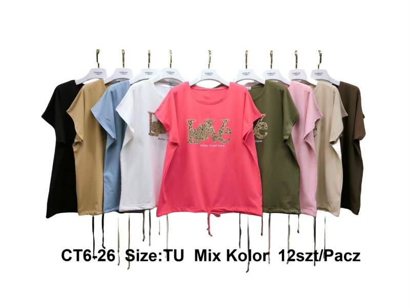 Bluzki damskie Roz Standard, Mix kolor Paczka 12 szt
